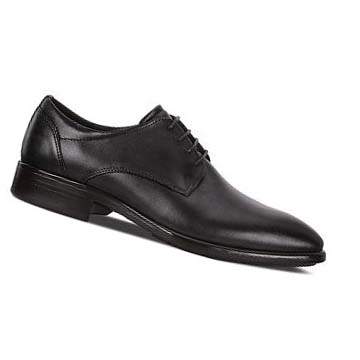 Men's Ecco Citytray Plain Toe Dress Shoes Black | SG 512XYU